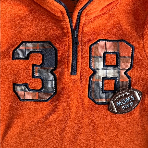Carter’s Orange Fleece Pullover 3T - Picture 2 of 6